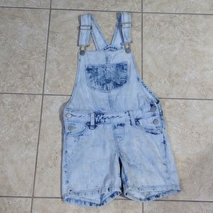 Old Navy Girls Light Acid Wash Denim Overalls